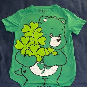 Care Bears Green Tee with Shamrock Design